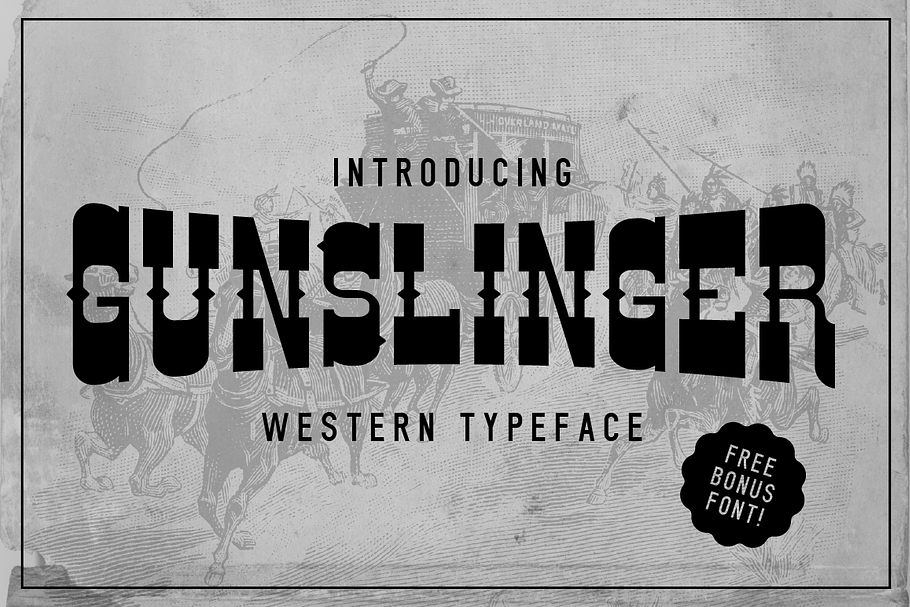 Gunslinger Western Typeface in Slab Serif Fonts - product preview 8