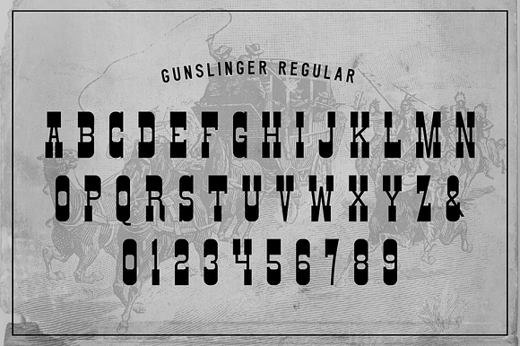 Gunslinger Western Typeface in Slab Serif Fonts - product preview 2