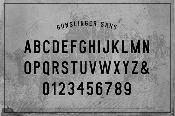 Gunslinger Western Typeface in Slab Serif Fonts - product preview 5