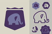 Elephant Modern Icon set
