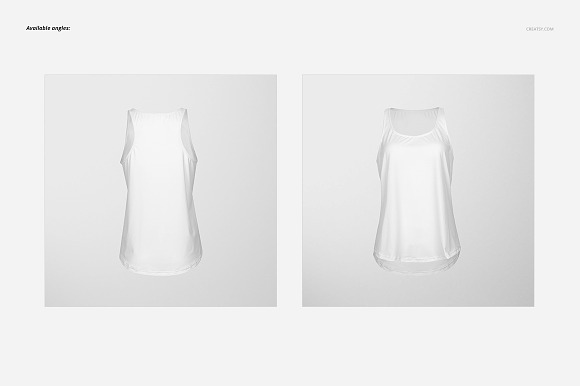 Women's Tank Top Round Bottom Mockup in Product Mockups - product preview 1