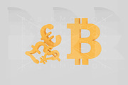 Bitcoin symbol. Money symbols