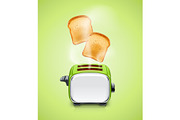 Green Toaster. Kitchen equipment