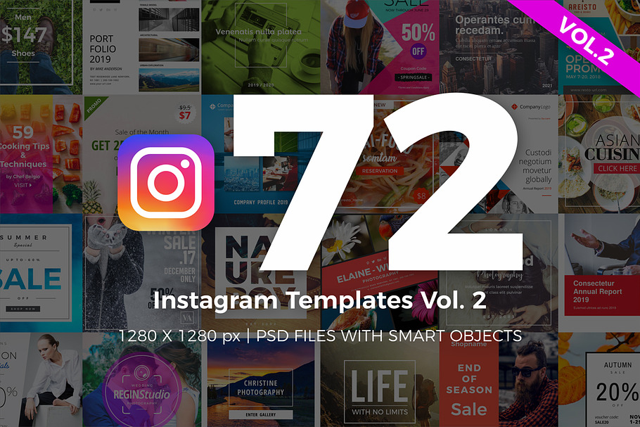 72 Instagram Templates Vol.2 in Instagram Templates - product preview 8