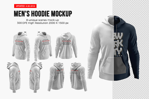 Download Men's Hoodie Mockups | Creative Product Mockups ~ Creative Market