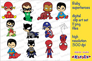 Baby superheroes / clip art set