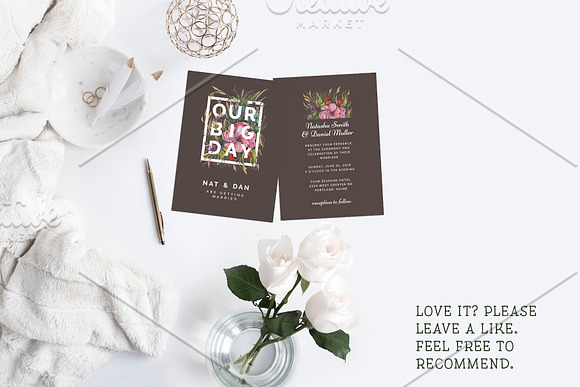Bloom Wedding Invitation in Wedding Templates - product preview 1