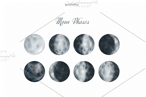 Moon Phases and Constellation in Illustrations - product preview 1