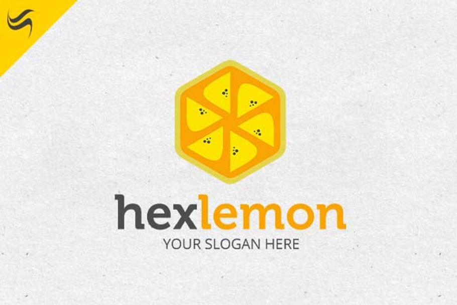 Hex Lemon Fruit Logo Template in Logo Templates - product preview 8