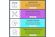 Printing web banner templates set