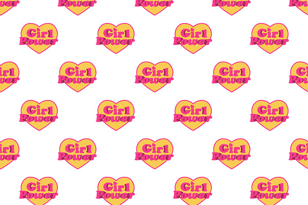 Girl Power Logo Pattern