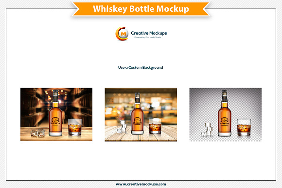 Whiskey Bottle Mockup in Product Mockups - product preview 3