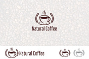 Organic Natural Coffee Cafe Logo