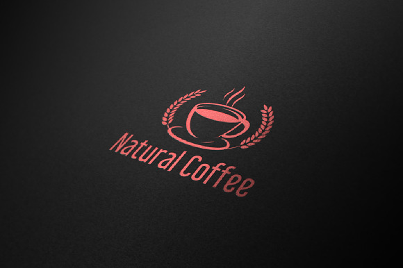 Organic Natural Coffee Cafe Logo in Logo Templates - product preview 1