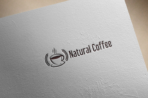 Organic Natural Coffee Cafe Logo in Logo Templates - product preview 2
