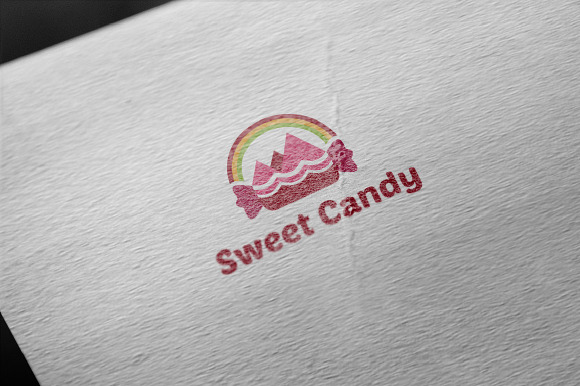 Sweet Candy with Rainbow Logo in Logo Templates - product preview 1