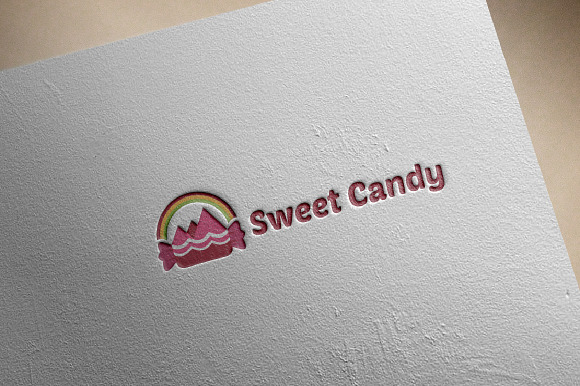 Sweet Candy with Rainbow Logo in Logo Templates - product preview 2