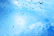 Raindrops on car glass illustration background