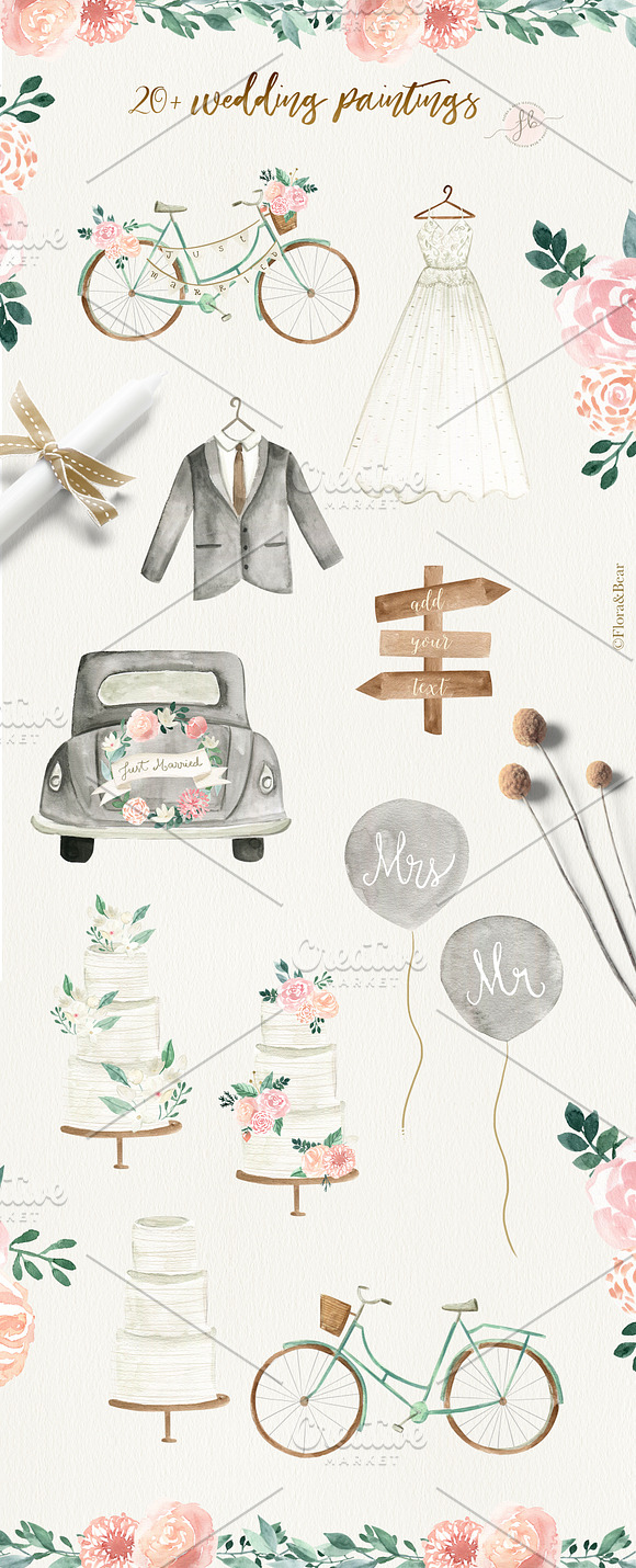 Boho Wedding in Illustrations - product preview 1