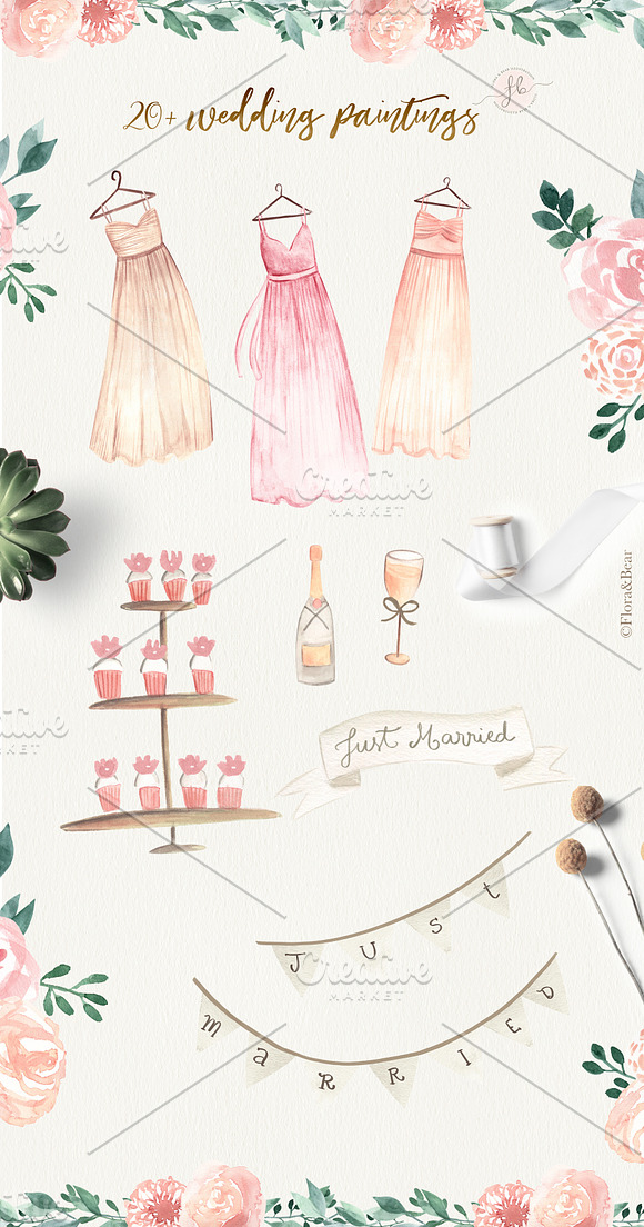 Boho Wedding in Illustrations - product preview 2