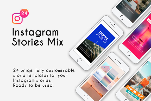 Instagram stories template mix in Instagram Templates - product preview 4