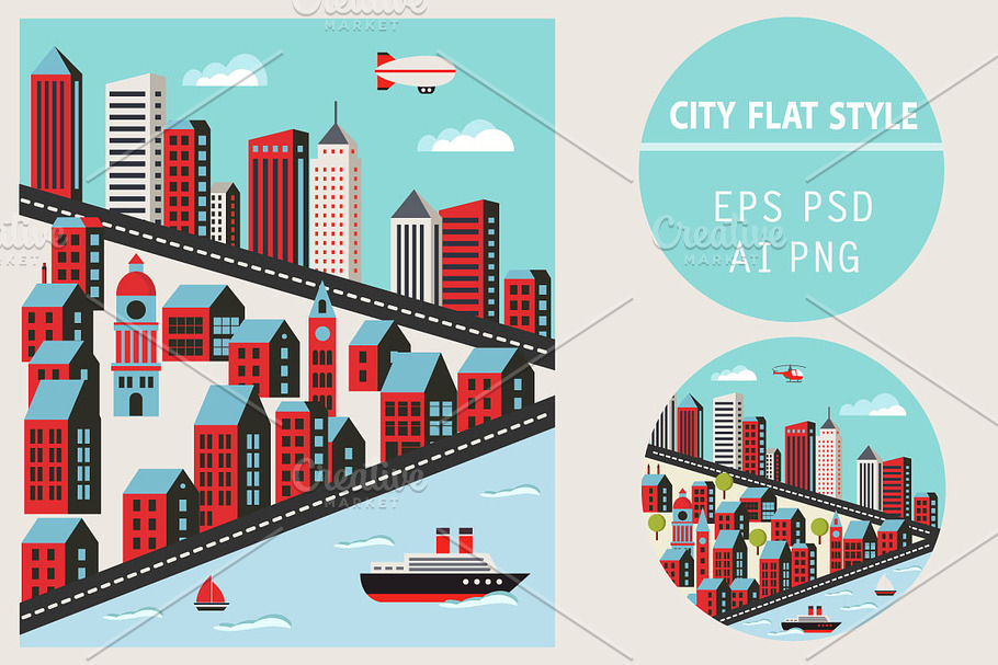 City flat in Illustrations - product preview 8
