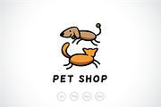 Dog and Cat Veterinary Logo Template