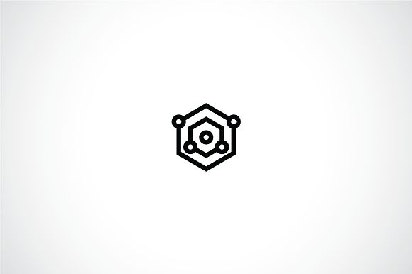 Hexagon Circuit Logo Template in Logo Templates - product preview 2