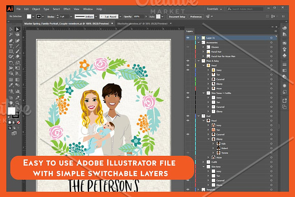 Family Portrait Creator in Illustrations - product preview 3