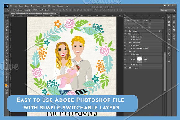 Family Portrait Creator in Illustrations - product preview 4