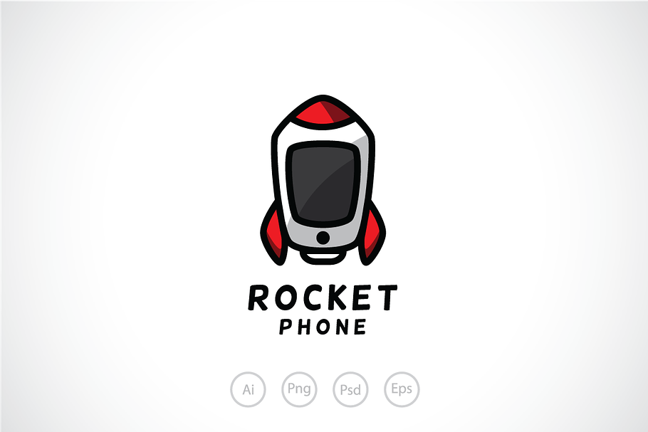Rocket Phone Logo Template in Logo Templates - product preview 8