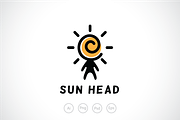 Sun Head People Logo Template