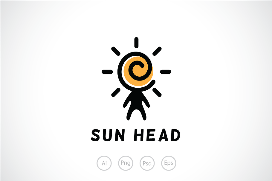 Sun Head People Logo Template in Logo Templates - product preview 8