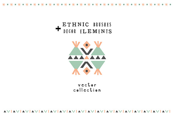 Ethnic vector brushes + BONUS in Illustrations - product preview 3
