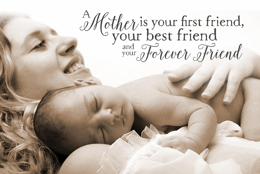 Mother Friend Quote Word Overlay