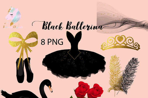 Black Ballerina Clipart