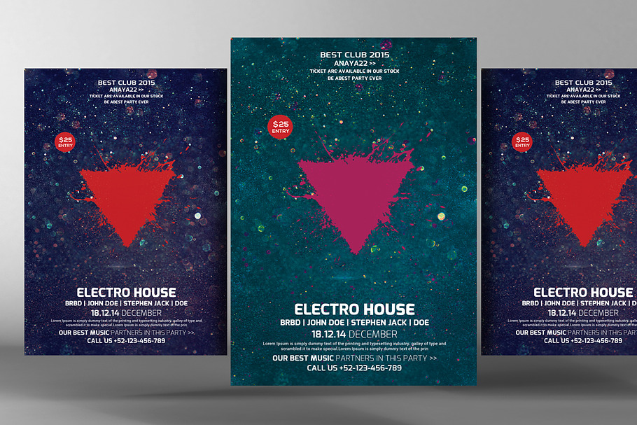 Retro Future Flyer Template in Flyer Templates - product preview 8
