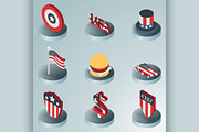 Independence day icons