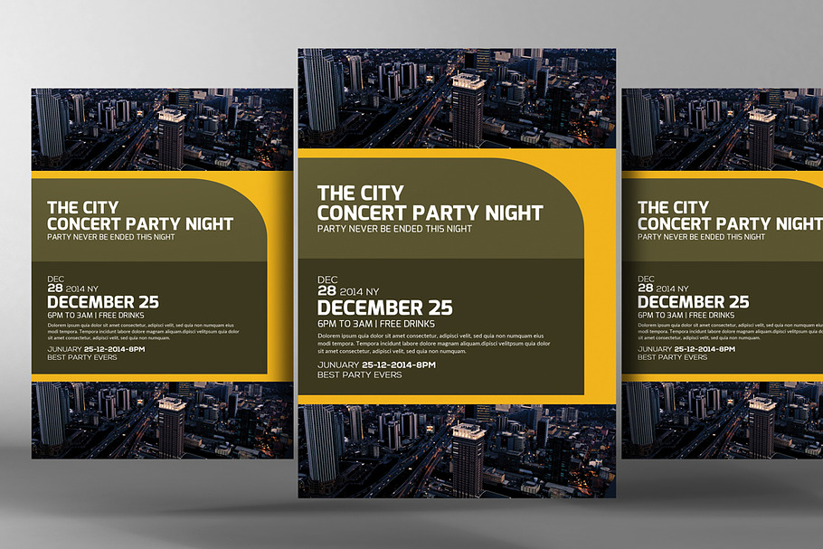 City Life Party Flyer in Flyer Templates - product preview 8