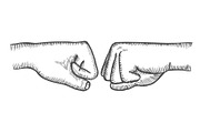Fist to fist symbol.