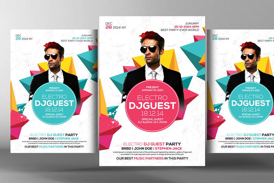 Guest Dj Party Flyer Template in Flyer Templates - product preview 8