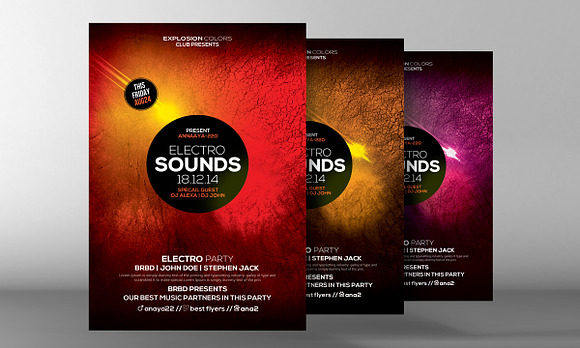 Minimal Electro Sound Flyer in Flyer Templates - product preview 1
