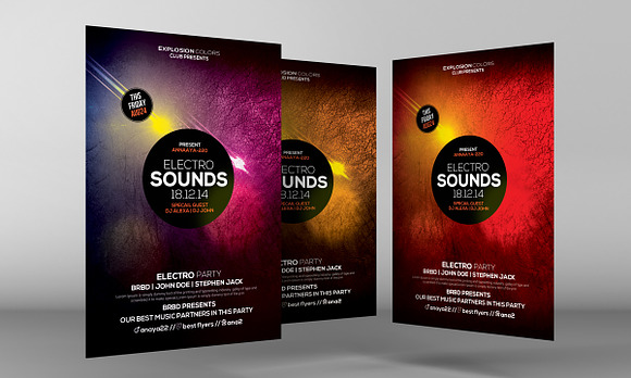 Minimal Electro Sound Flyer in Flyer Templates - product preview 2
