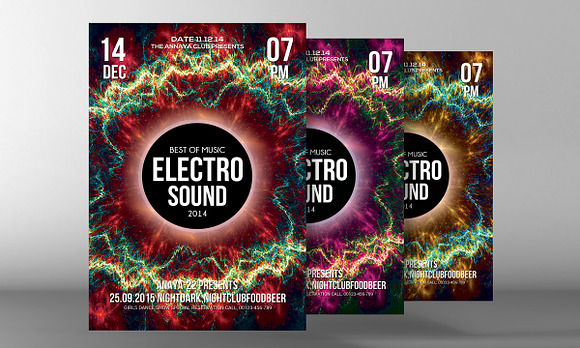 Electro Sound Flyer in Flyer Templates - product preview 2