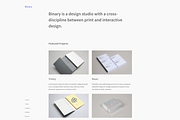 Binary - One Page HTML Template