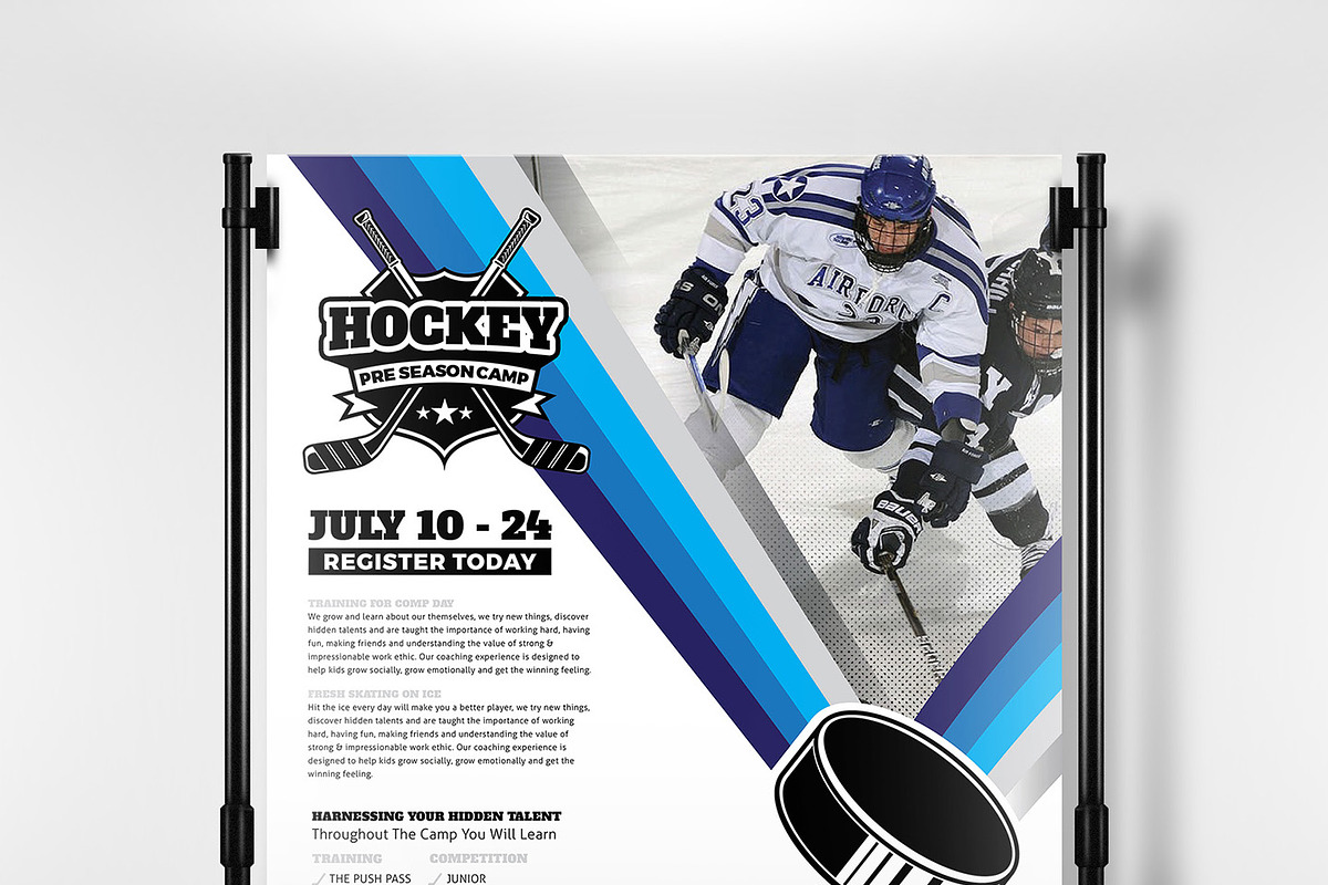 Ice Hockey Poster Template in Flyer Templates - product preview 8
