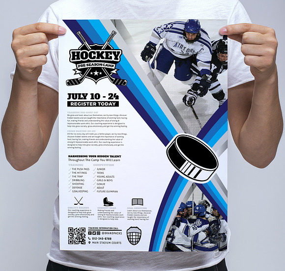 Ice Hockey Poster Template in Flyer Templates - product preview 1