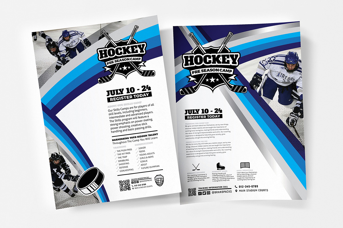Ice Hockey Advertisement Templates in Flyer Templates - product preview 8