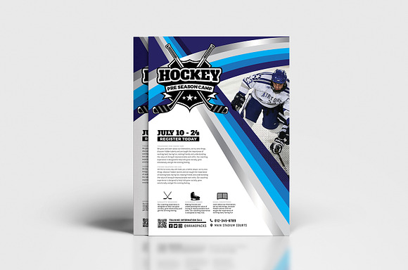 Ice Hockey Advertisement Templates in Flyer Templates - product preview 2