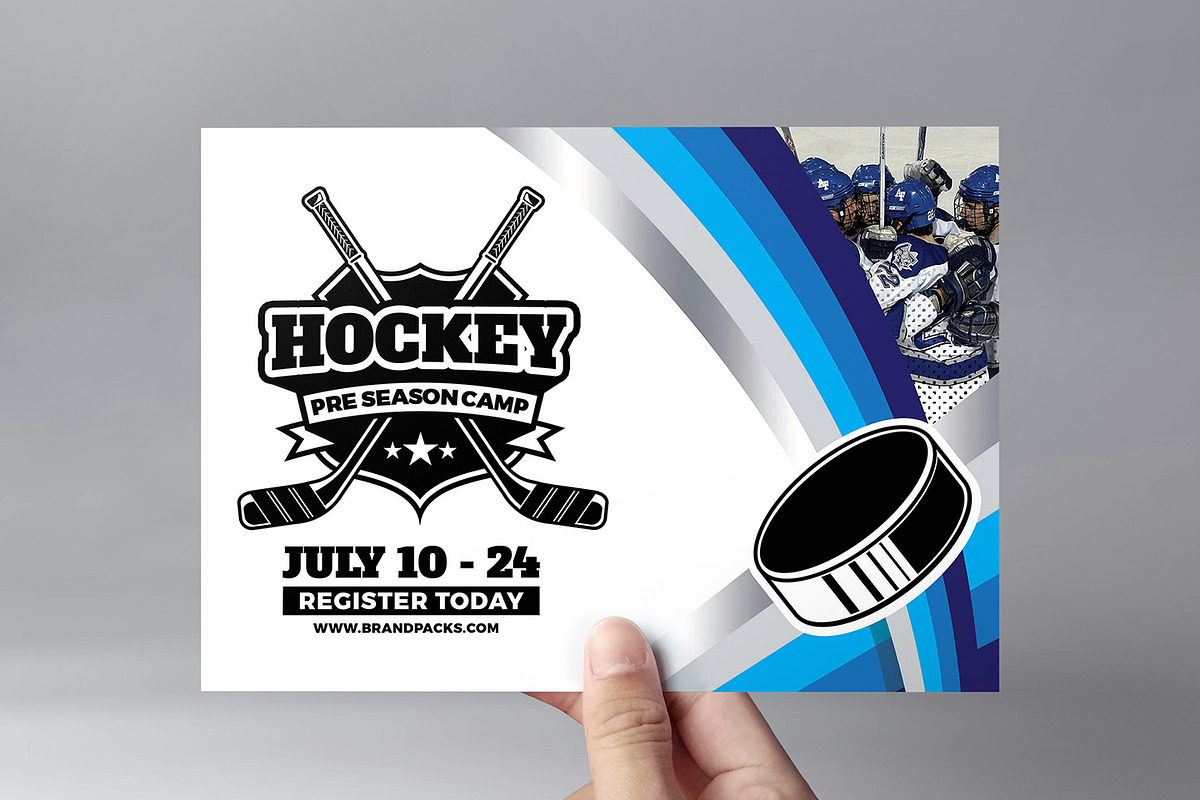 Ice Hockey Flyer Template in Flyer Templates - product preview 8